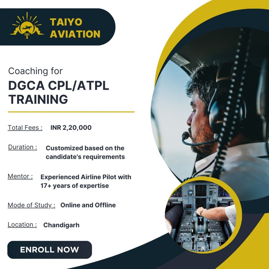 Coaching for DGCA CPL/ATPL Training at Taiyo Aviation, Chandigarh