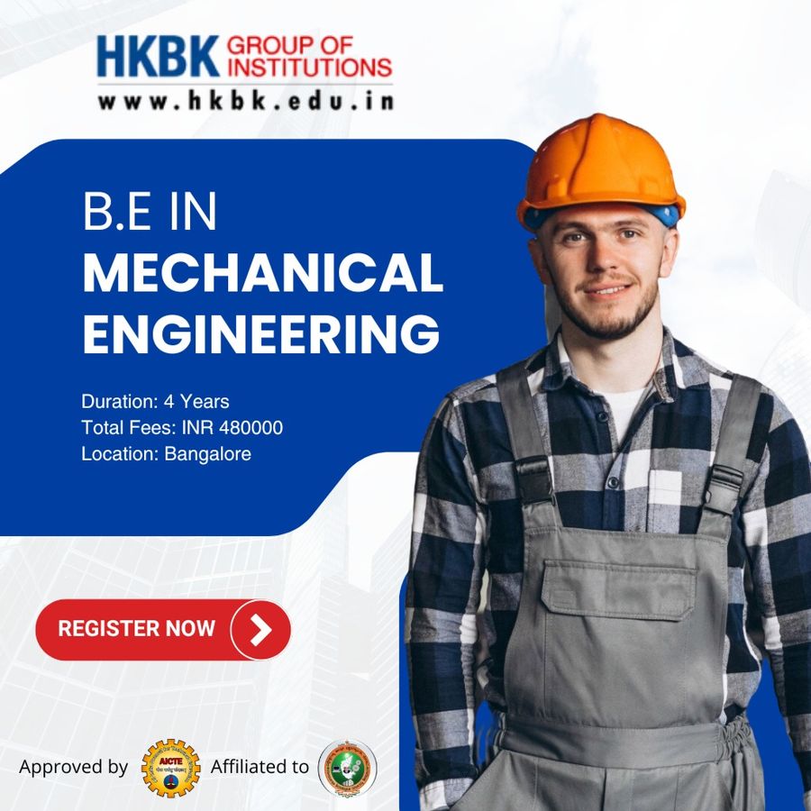 Join B.E in Mechanical Engineering at HKBK Group of Institutions, Bengaluru/Bangalore