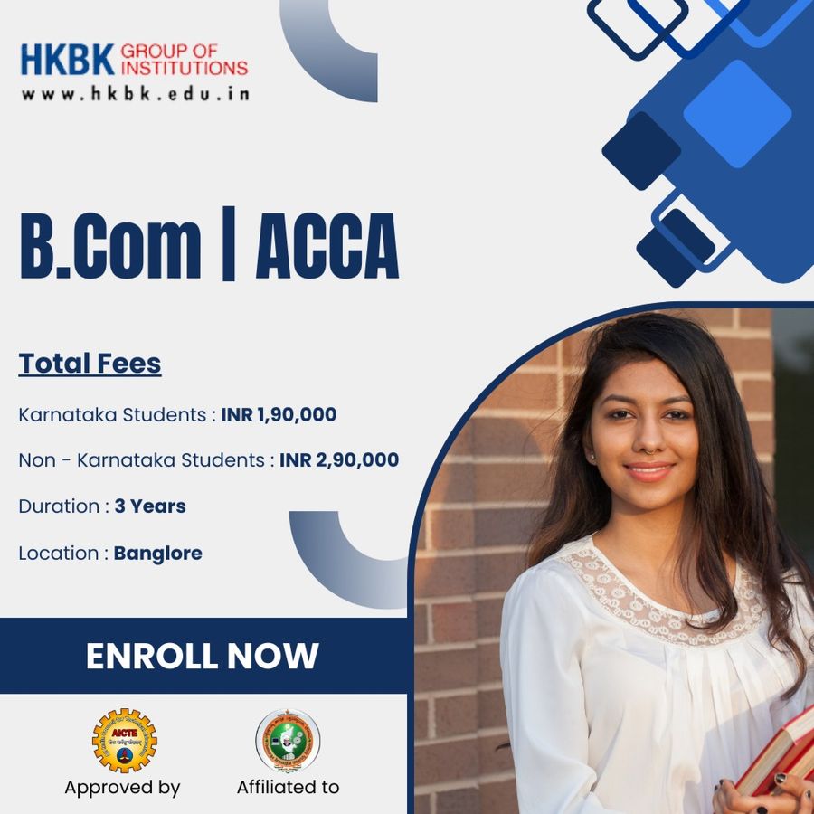 Admission Open for B.Com + ACCA at HKBK Group of Institutions, Bengaluru/Bangalore