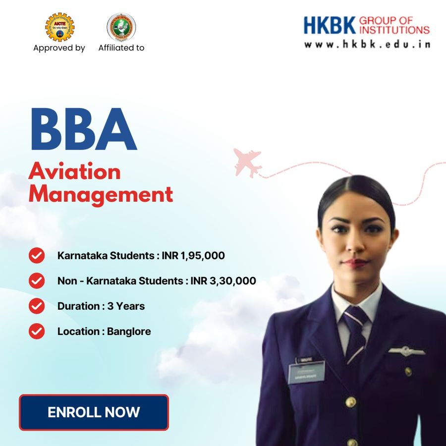 Join BBA in Aviation Management at HKBK Group of Institutions, Bengaluru/Bangalore