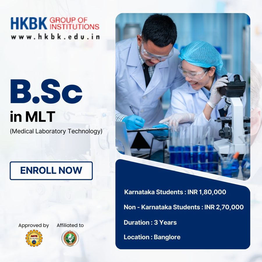 Admission Open for B.Sc in MLT at HKBK Group of Institutions, Bengaluru/Bangalore
