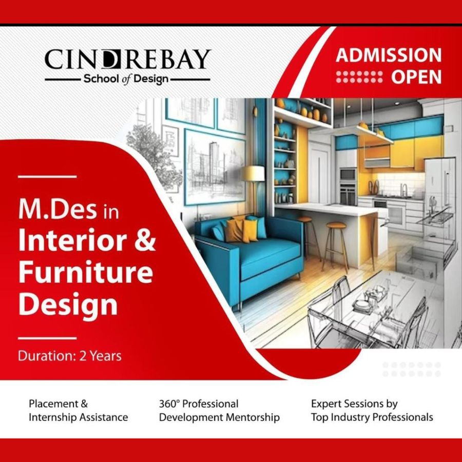 Join M.Des in Interior & Furniture Design at Cindrebay - School of Design, Bengaluru/Bangalore