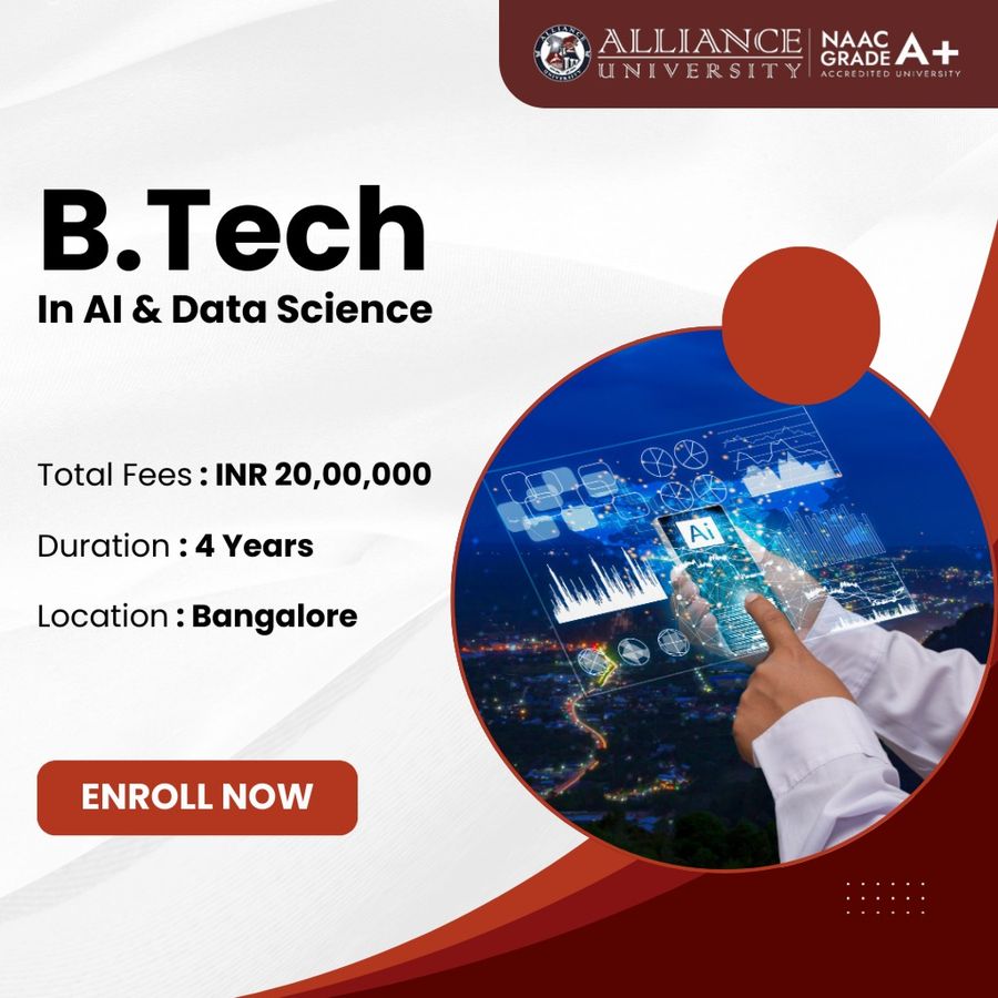 B.Tech in AI & Data Science at Alliance University, Bengaluru/Bangalore
