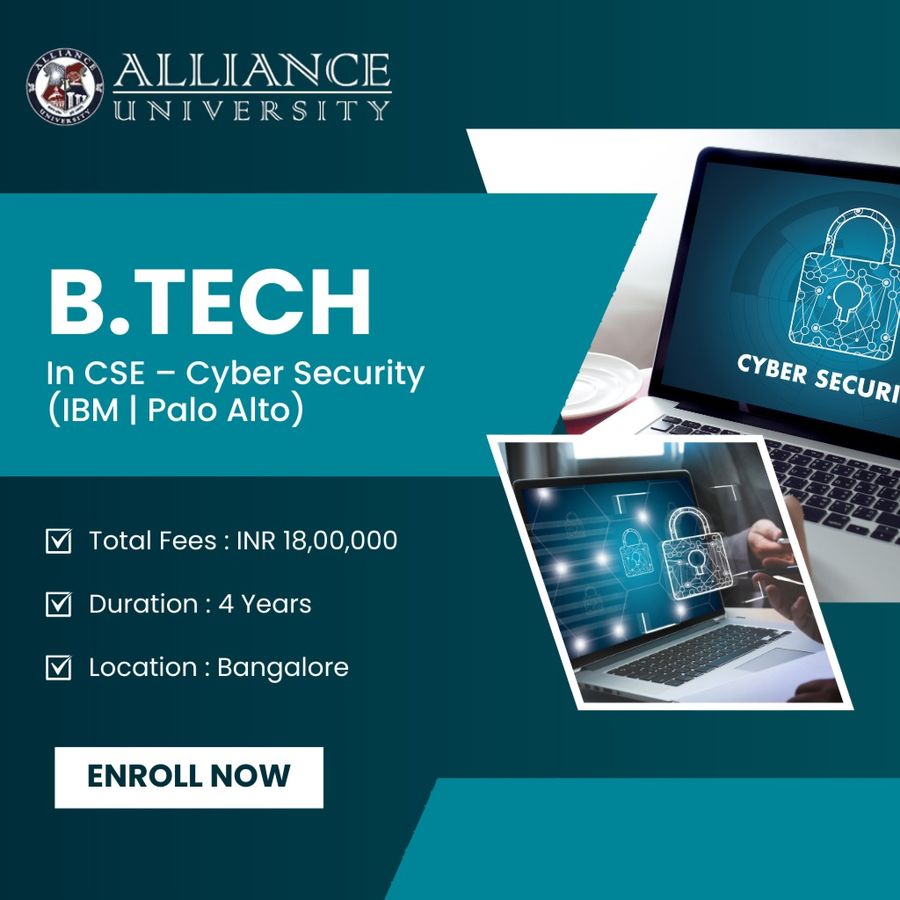 B.Tech. in C.S & E – Cyber Security at Alliance university, Bengaluru/Bangalore