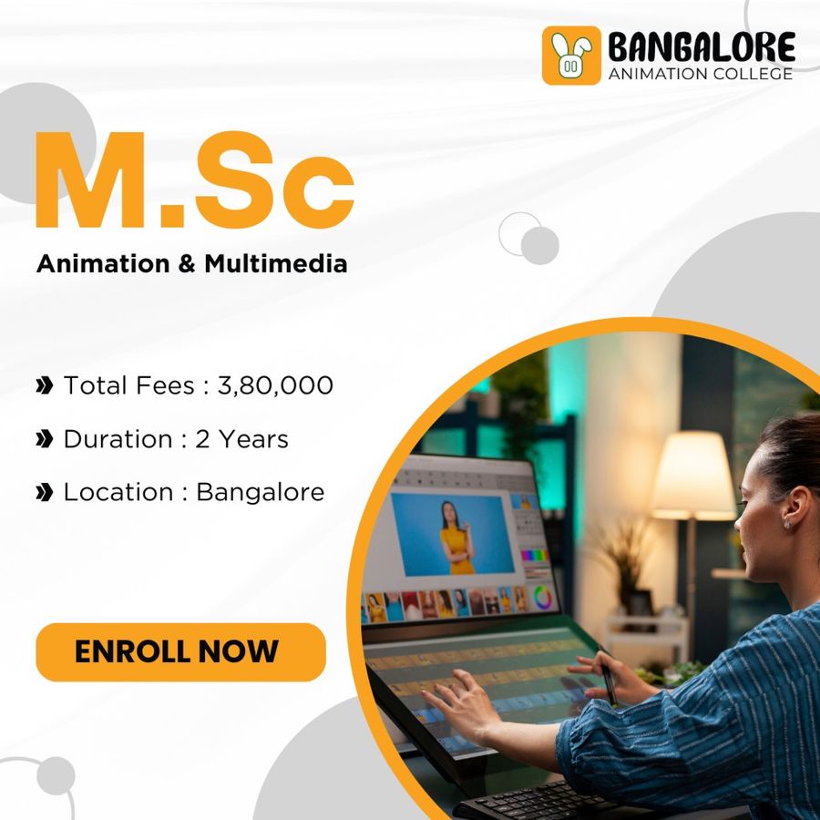 Join M.Sc. Animation & Multimedia at Bangalore Animation College, Bengaluru/Bangalore
