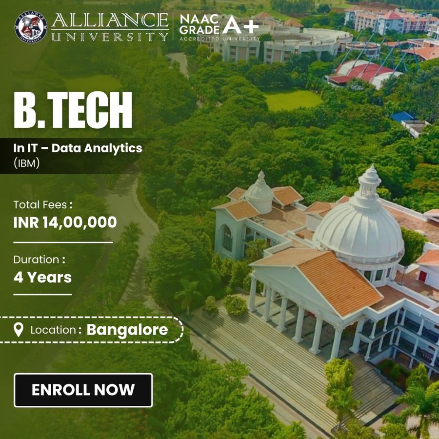 B.Tech in IT – Data Analytics (IBM) at ALLIANCE UNIVERSITY, Bengaluru/Bangalore