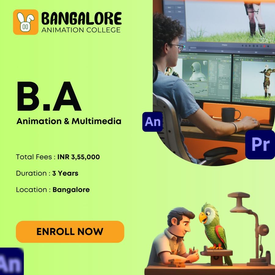 Join B.A. Animation & Multimedia at Bangalore Animation College, Bengaluru/Bangalore