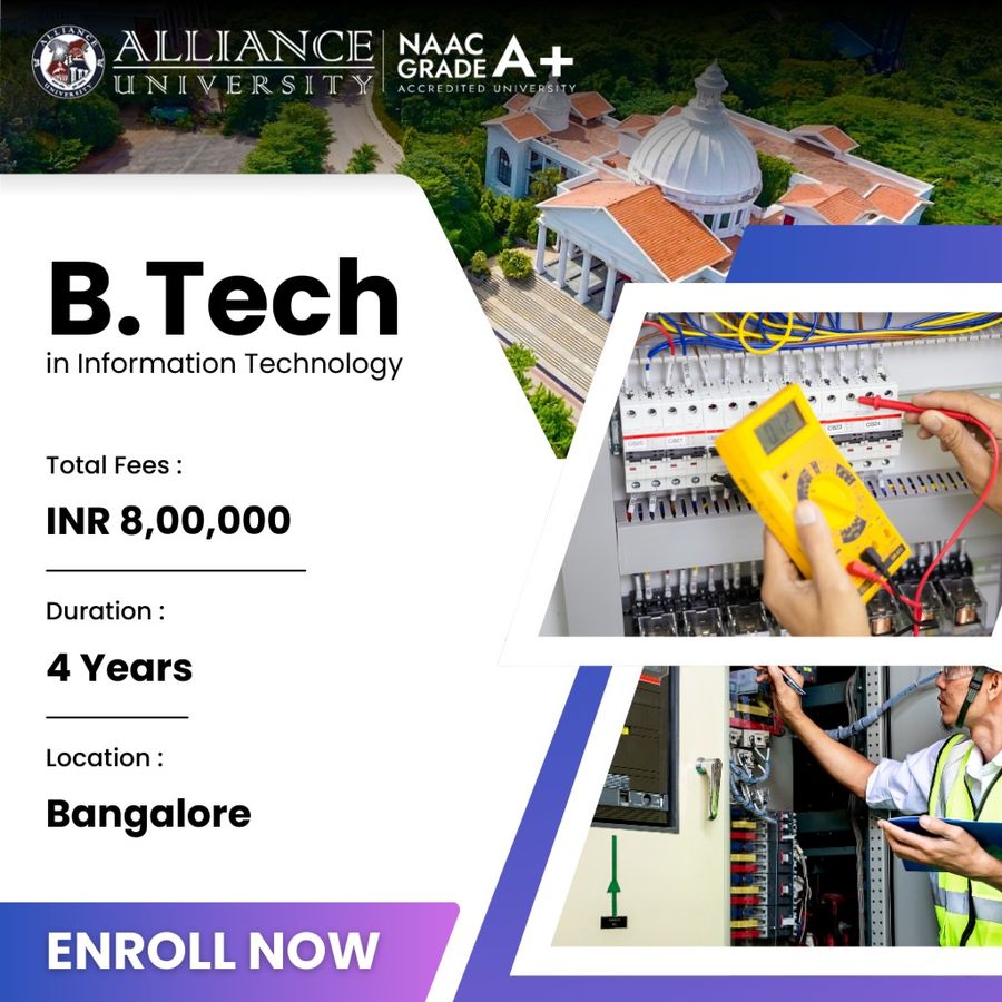 B.Tech in Electrical & Electronics Engineering at Alliance University, Bengaluru/Bangalore