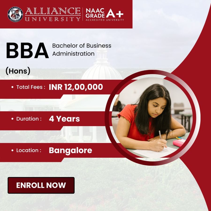BBA (Hons.) at Alliance University, Bengaluru/Bangalore