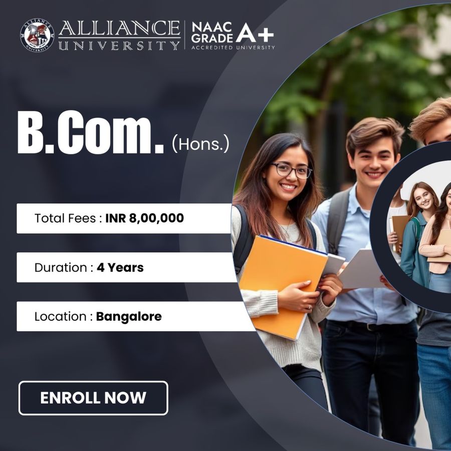 B.Com (Hons.) at Alliance university, Bengaluru/Bangalore