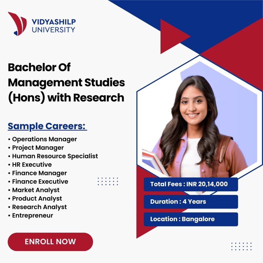 BMS (Hons) with Research - Digital Business at Vidyashilp University, Bengaluru/Bangalore