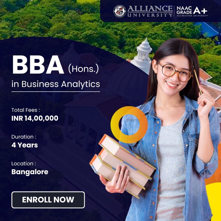 BBA (Hons.) in Business Analytics at Alliance University, Bengaluru/Bangalore