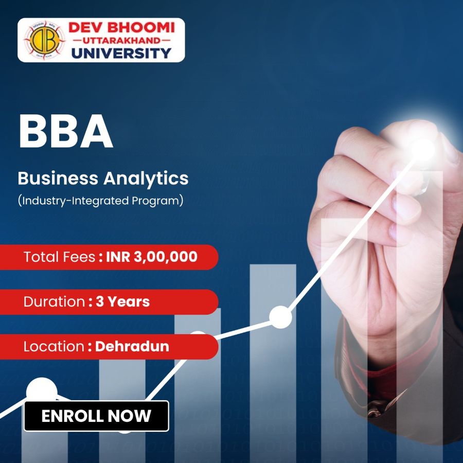 BBA in Business Analytics (Industry-Integrated) at Dev Bhoomi Uttrakhand University, Dehradun