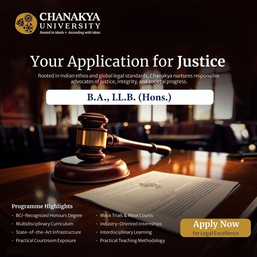 BA + LLB (Hons) at Chanakya University, Bengaluru/Bangalore