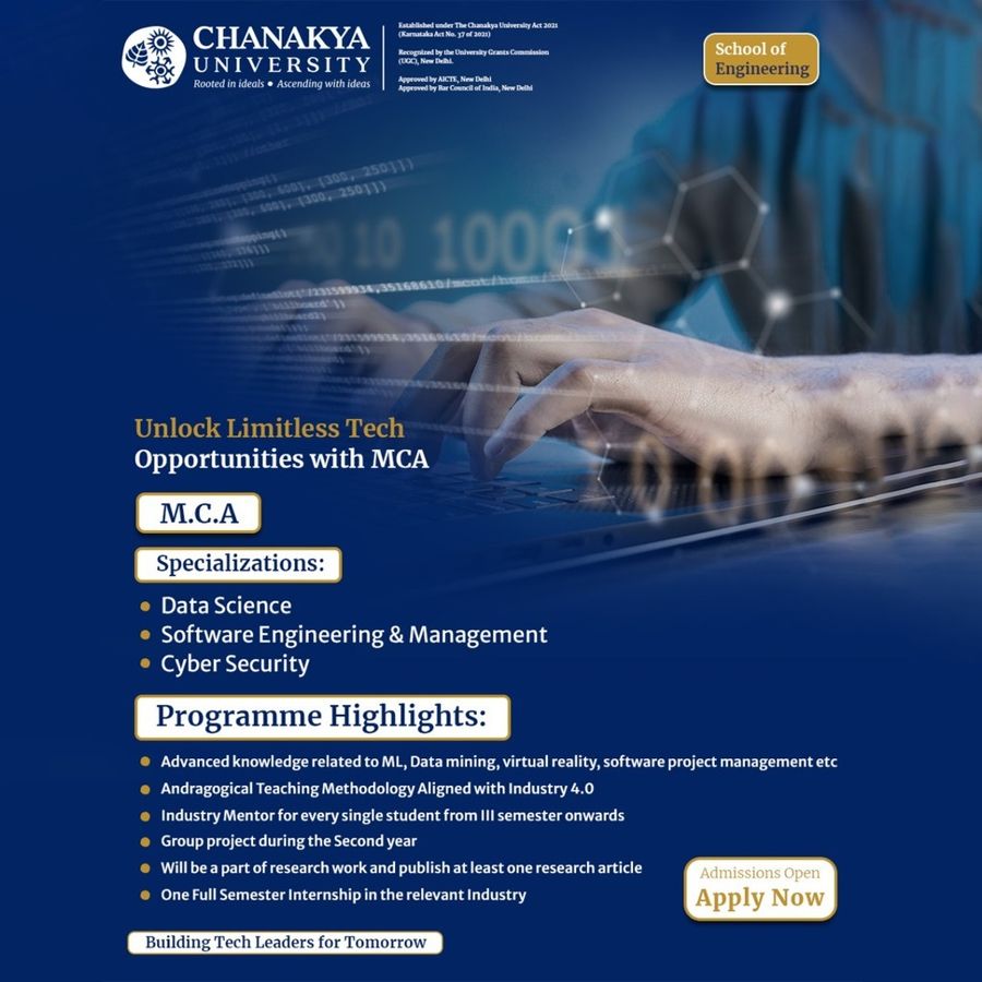 MCA at Chanakya University, Bengaluru/Bangalore