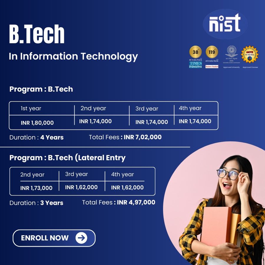 B.Tech in Information Technology at NIST University, Orissa - Other