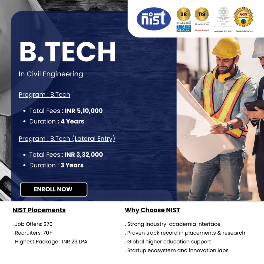 B.Tech in Civil Engineering at NIST University, Orissa - Other