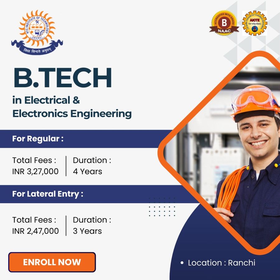 B.Tech in Electrical & Electronics Engineering at RTC Institute of Technology, Ranchi