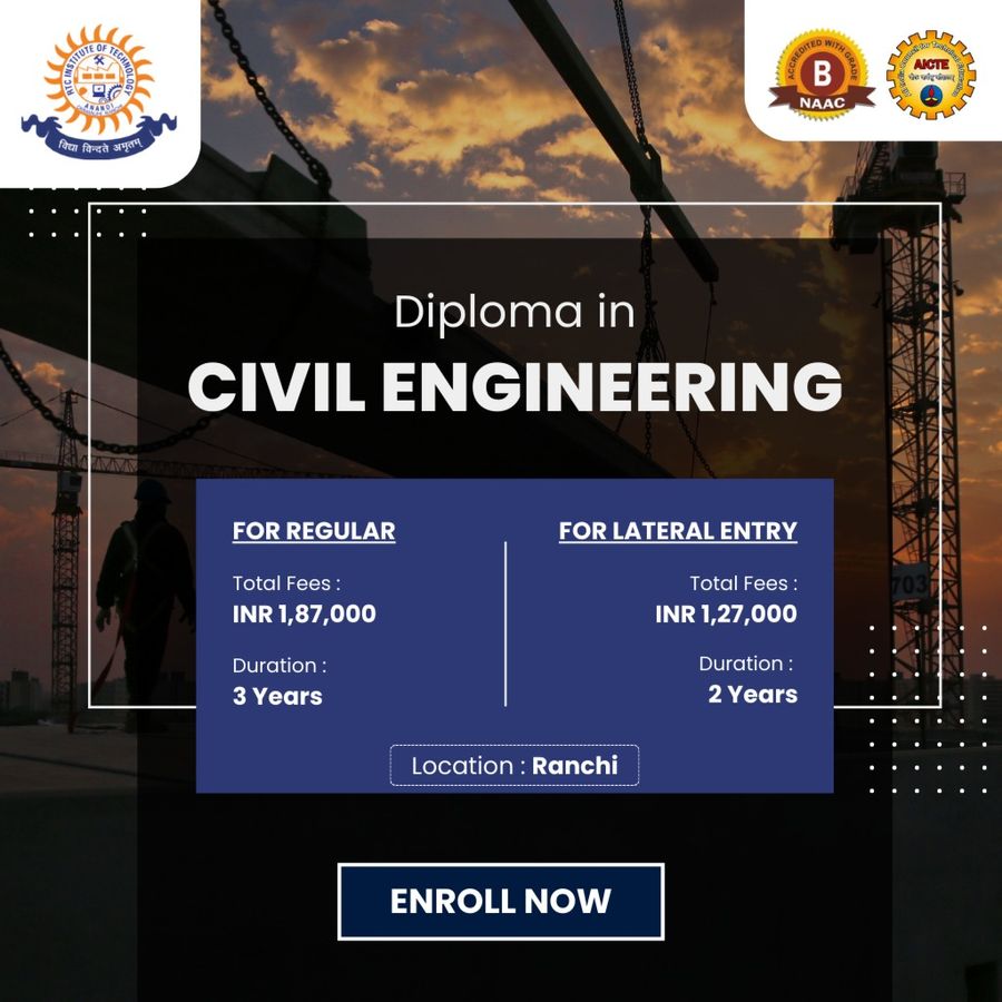 Diploma in Civil Engineering at RTC Institute of Technology, Ranchi