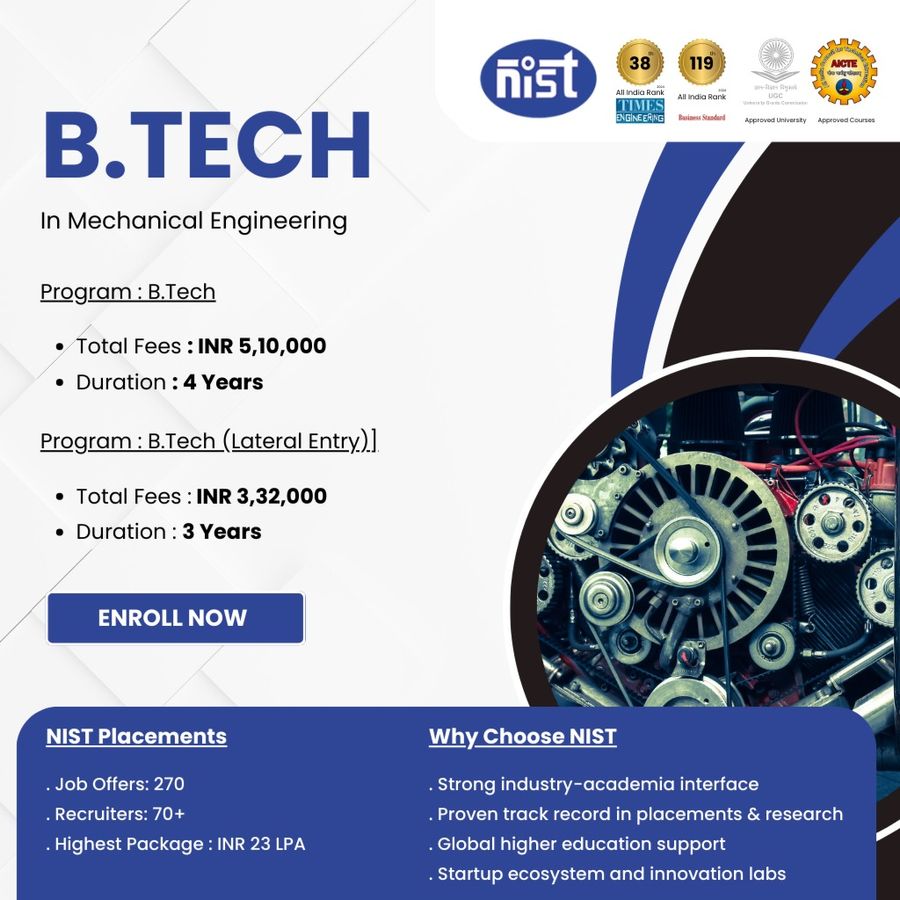 B.Tech in Mechanical Engineering at NIST University, Orissa - Other