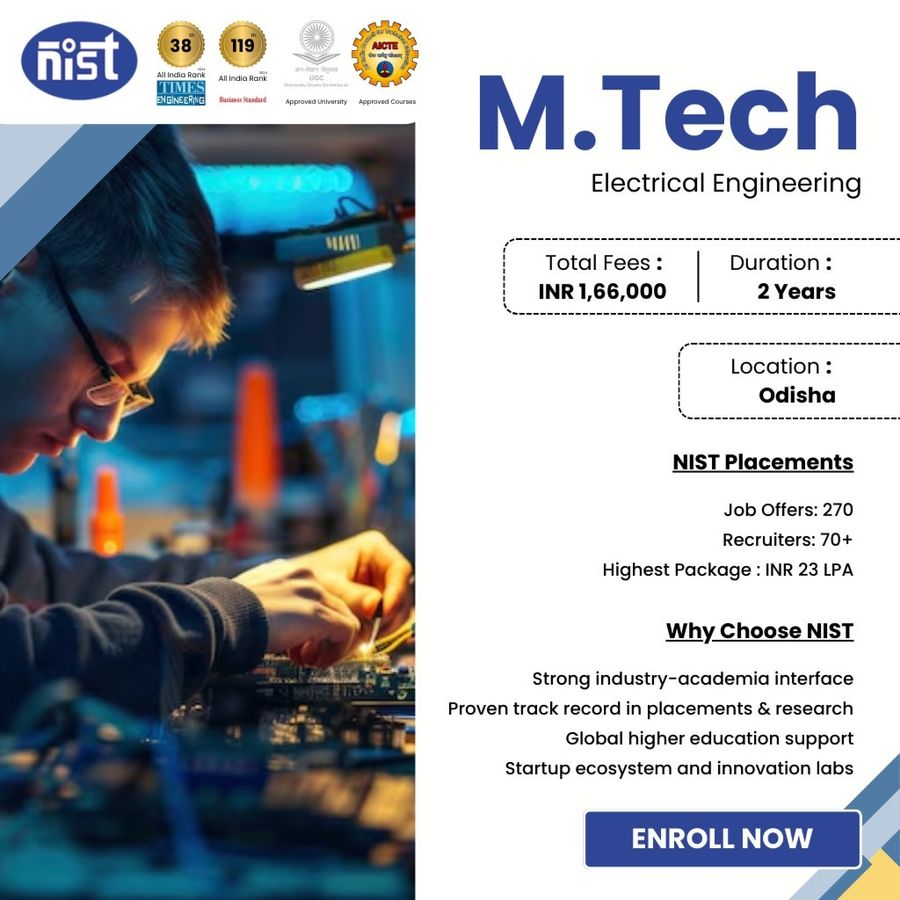 M.Tech in Electrical Engineering at NIST University, Orissa - Other
