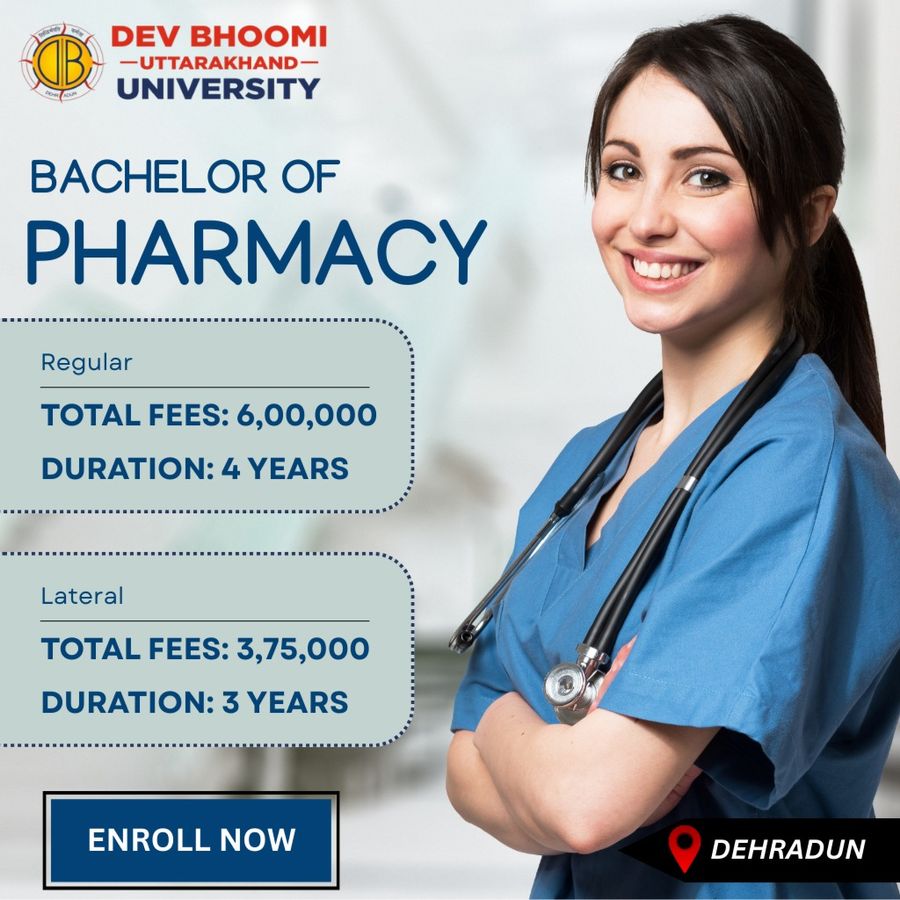 B.Pharm at Dev Bhoomi Uttrakhand University, Dehradun