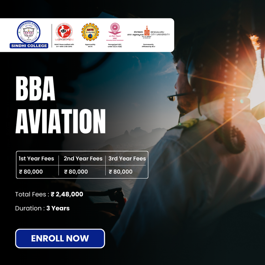 BBA Aviation at Sindhi College, Bengaluru/Bangalore