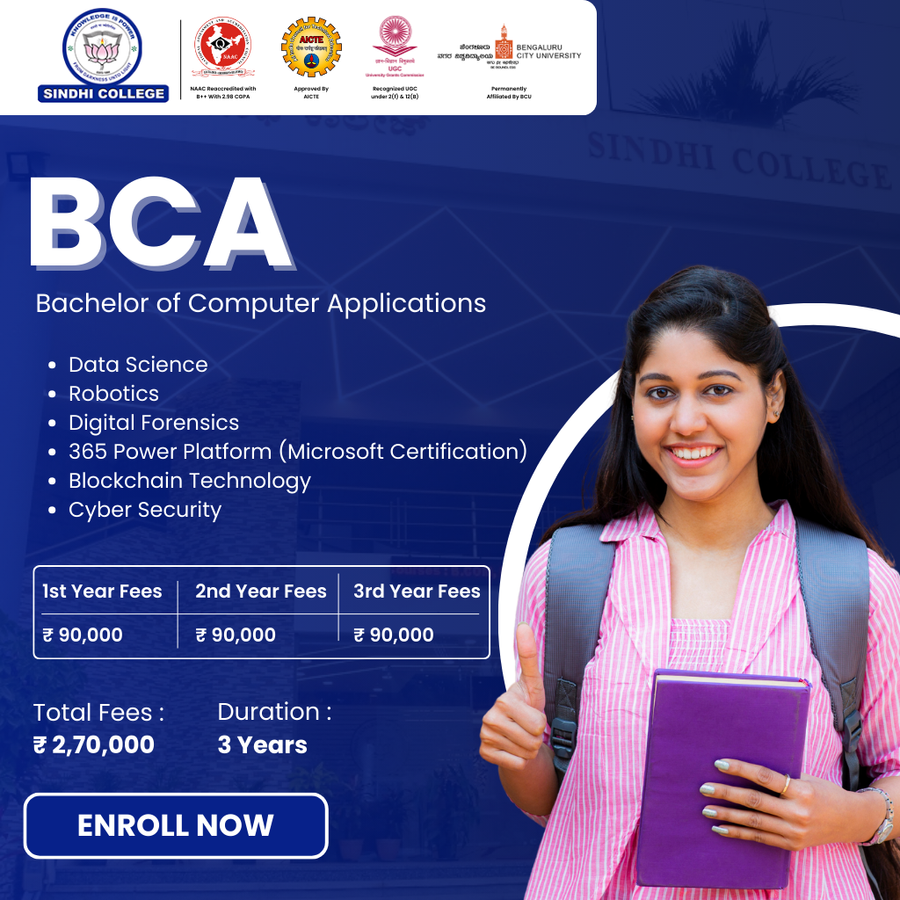 BCA at Sindhi College, Bengaluru/Bangalore