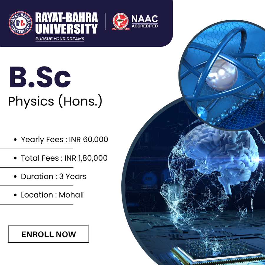 B.Sc. Physics (Hons.) at Rayat Bahra University , Mohali