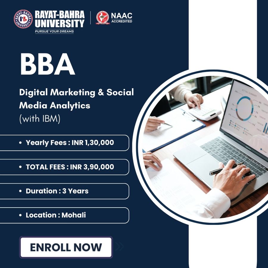 BBA Digital Marketing & Social Media Analytics at Rayat Bahra University , Mohali