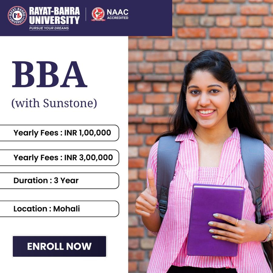 BBA with Sunstone at Rayat Bahra University , Mohali