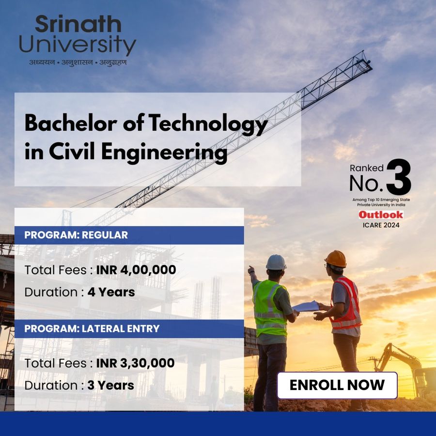 B.Tech in Civil Engineering at Srinath University, Jamshedpur