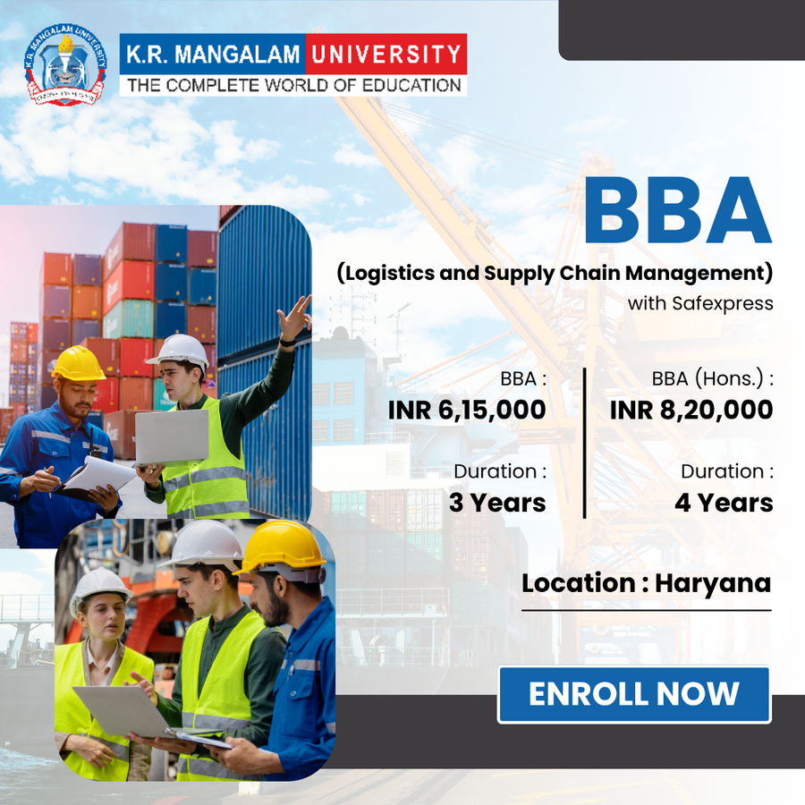 BBA (Logistics & Supply Chain Management)   at K.R. Mangalam University, Gurgaon