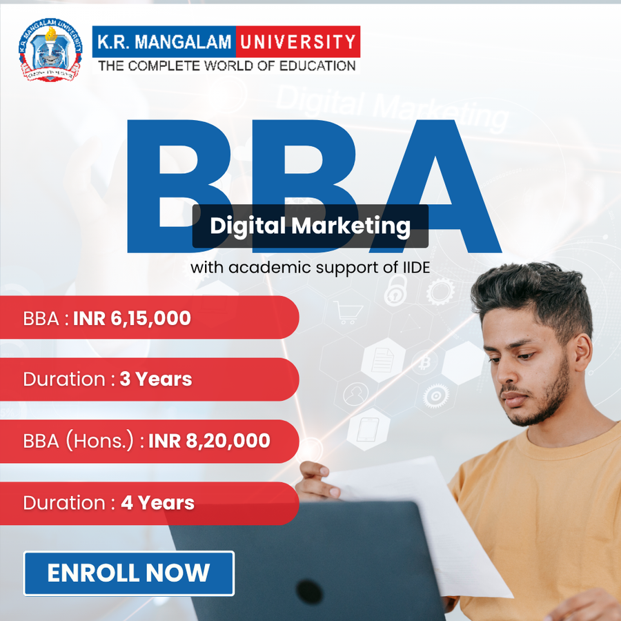 BBA (Digital Marketing) IIDE  at K.R. Mangalam University, Haryana - Other