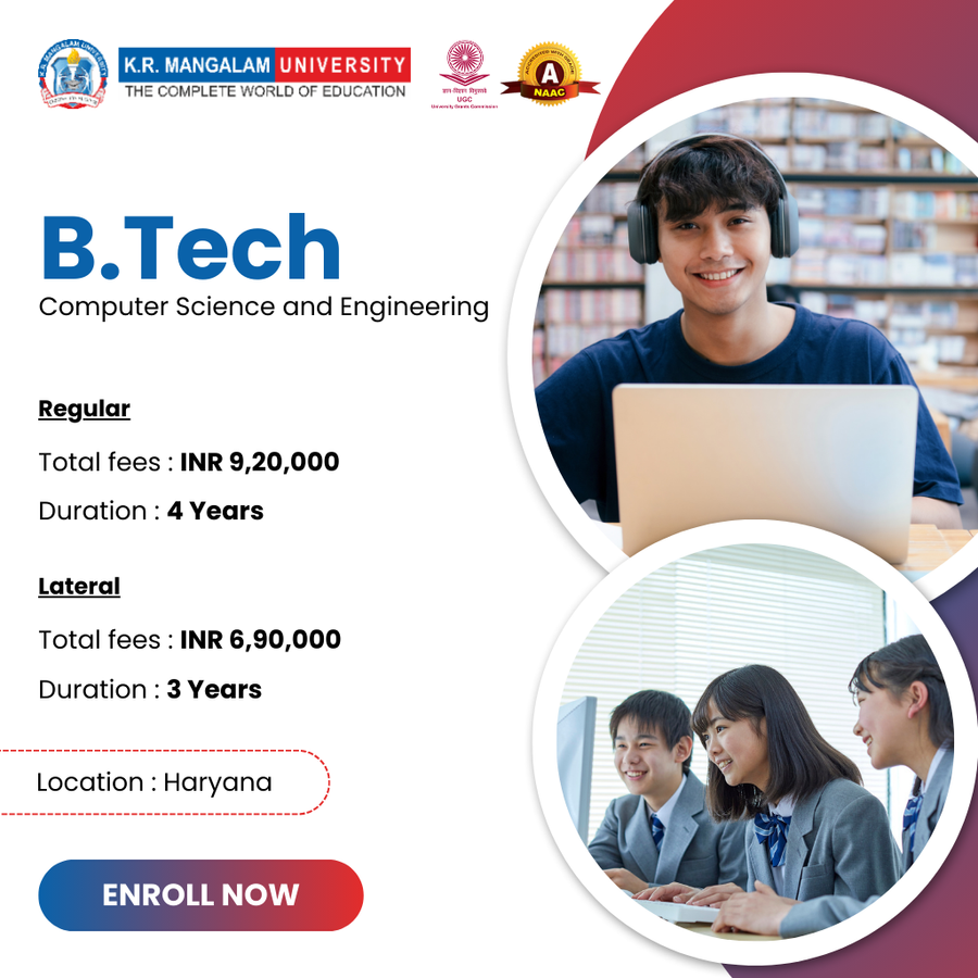 B.Tech. in Computer Science & Engineering at K.R. Mangalam University, Haryana - Other