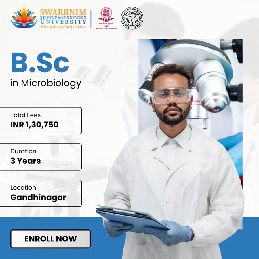 B.Sc in Microbiology at Swarrnim Startup and Innovation University, Gandhinagar
