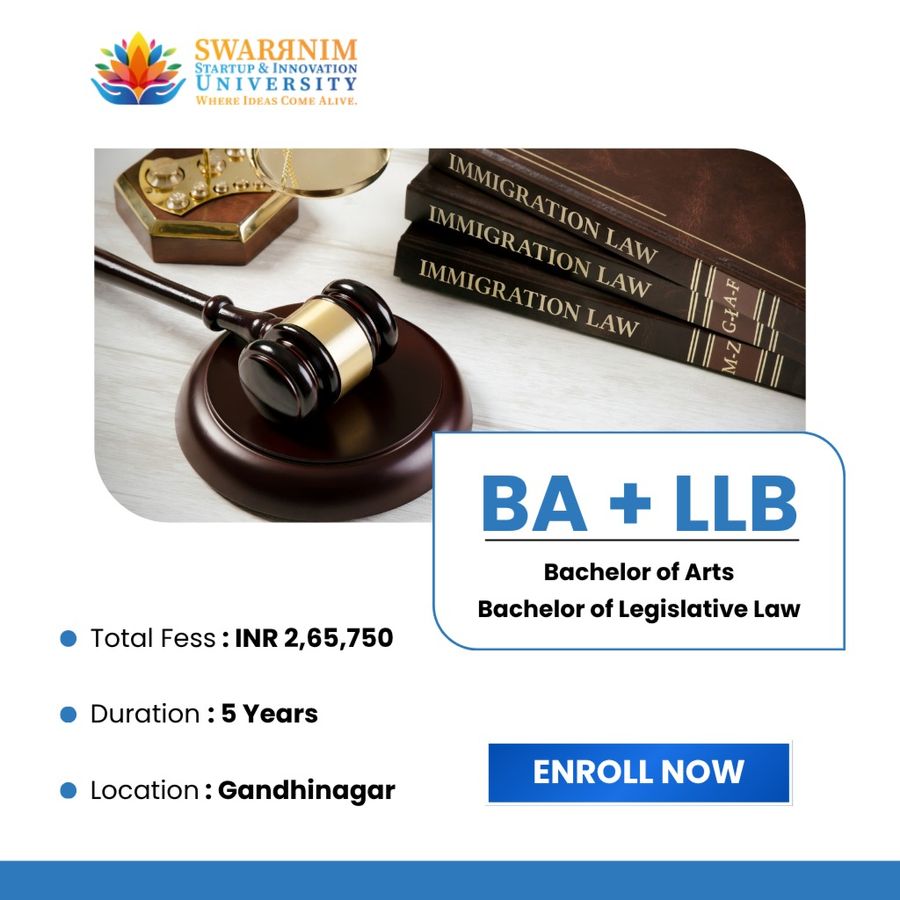 B.A.LLB at Swarrnim Startup and Innovation University, Gandhinagar