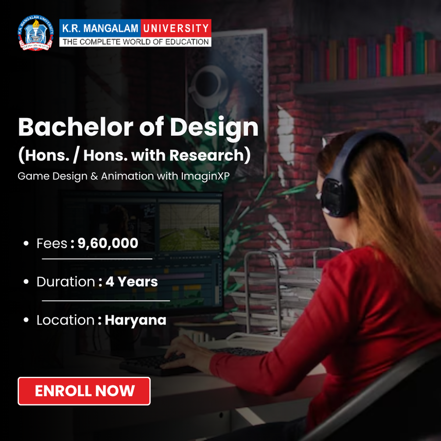 B.Des.in Game Design & Animation with ImaginXP at K.R. Mangalam University, Haryana - Other