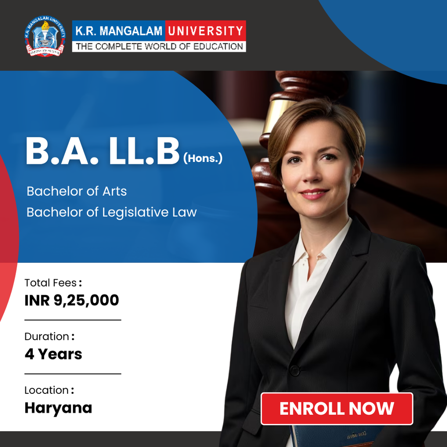 BA + LL.B. (Hons.) at K.R. Mangalam University, Haryana - Other