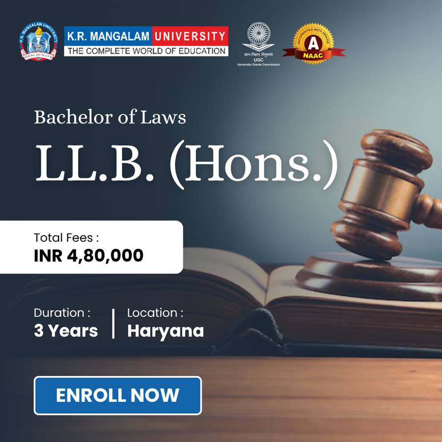 LL.B. (Hons.) at K.R. Mangalam University, Haryana - Other