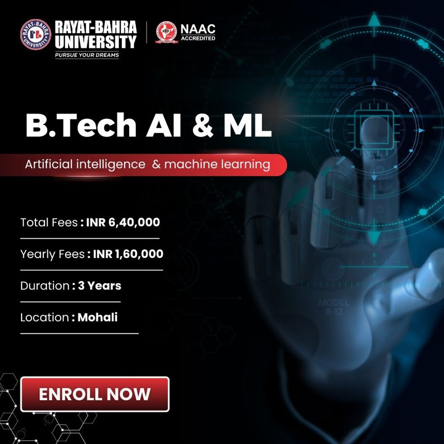 B.Tech in AI & ML at Rayat Bahra University , Mohali
