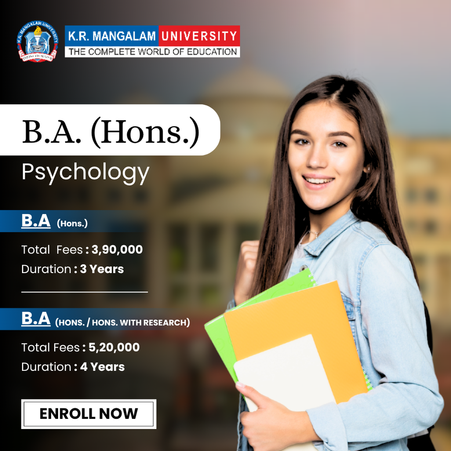 B.A. (Hons.) Psychology at K.R. Mangalam University, Haryana - Other