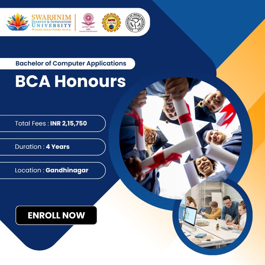 BCA Hons at Swarrnim Startup and Innovation University, Gandhinagar