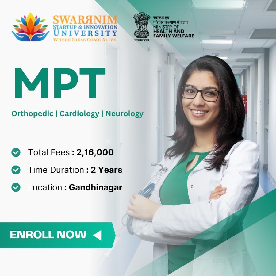 Master in Physiotherapy at Swarrnim Startup and Innovation University, Gandhinagar
