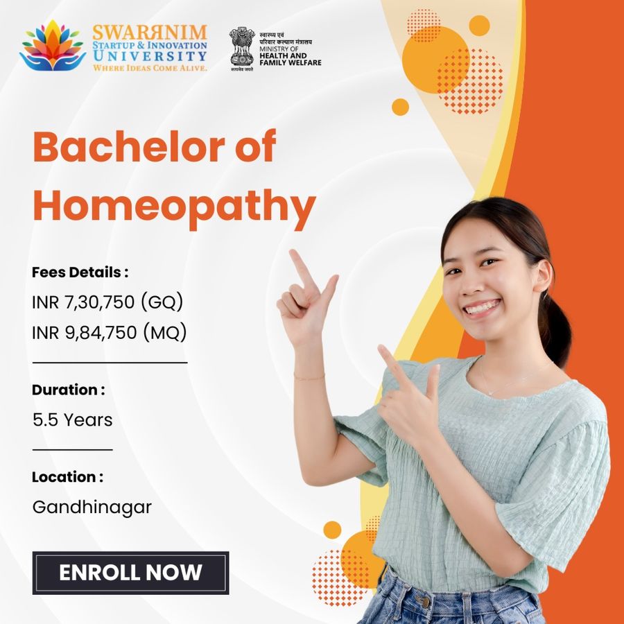Bachelor of Homeopathy Medicine and Surgery at Swarrnim Startup and Innovation University, Gandhinagar