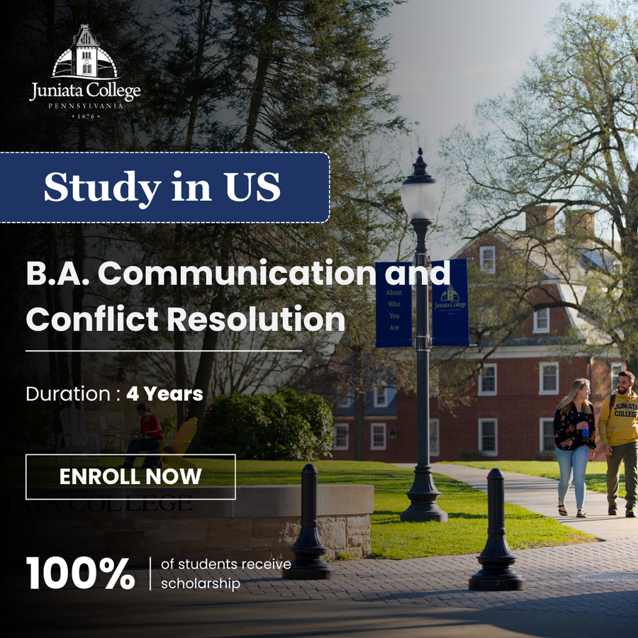 B.A. in Communication and Conflict Resolution at Juniata College, United States