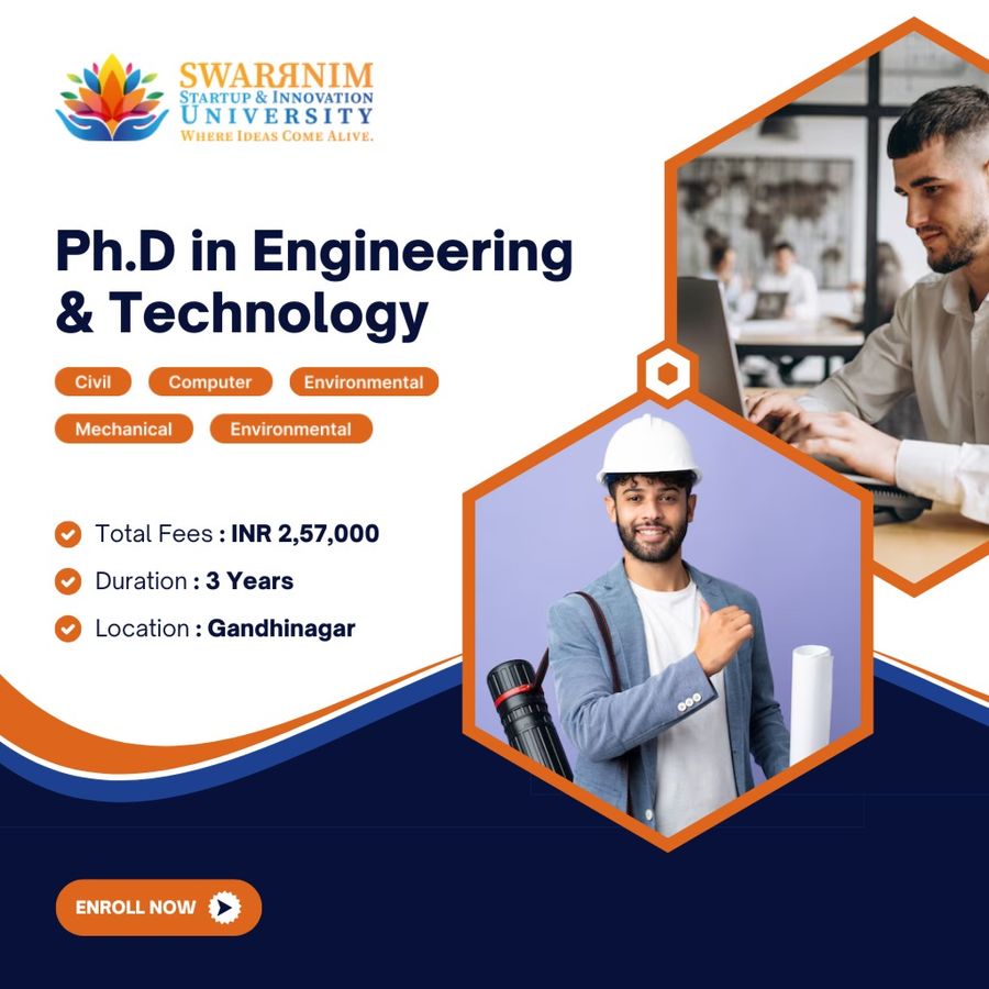 Ph.D in Engineering & Technology at Swarrnim Startup and Innovation University, Gandhinagar