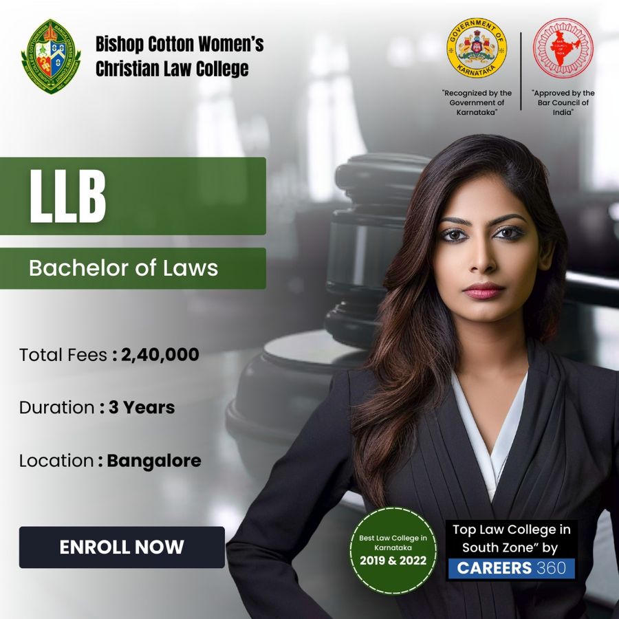 LL.B at Bishop Cotton Women’s Christian Law College, Bengaluru/Bangalore