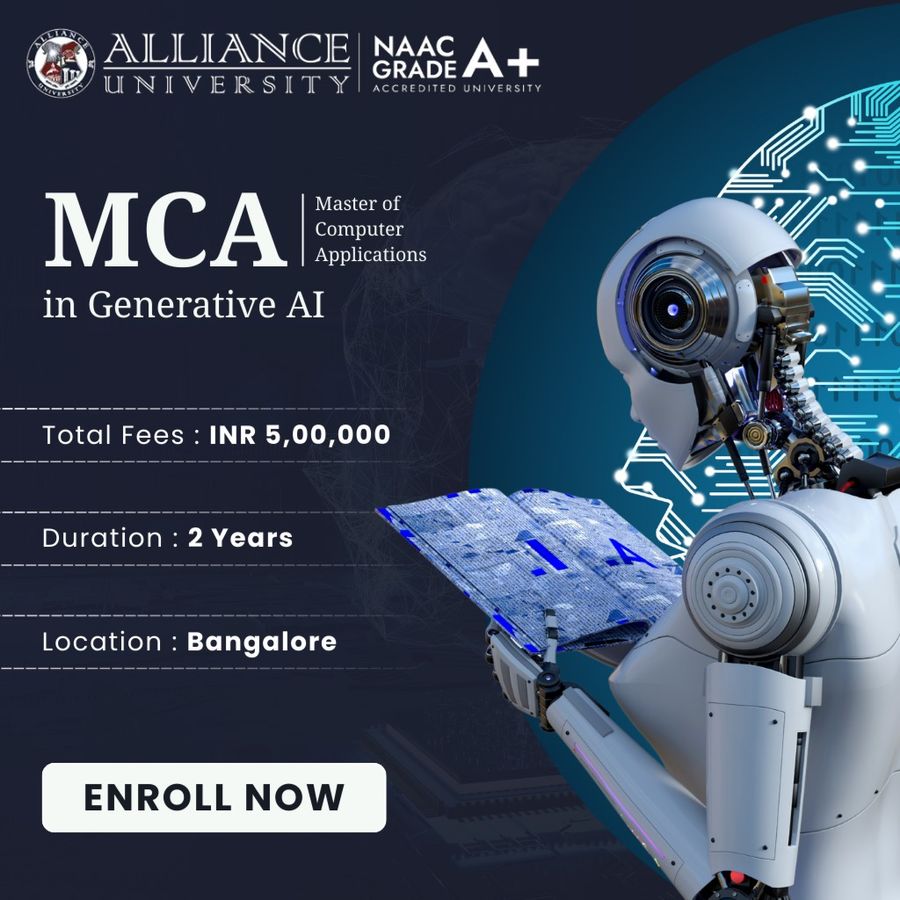 MCA in Generative AI at Alliance University, Bengaluru/Bangalore