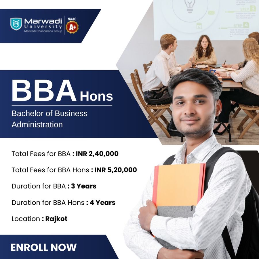 BBA (Hons) at Marwadi University, Rajkot